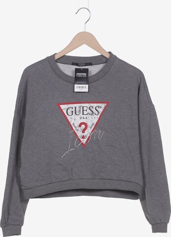 GUESS Sweatshirt & Zip-Up Hoodie in L in Grey: front