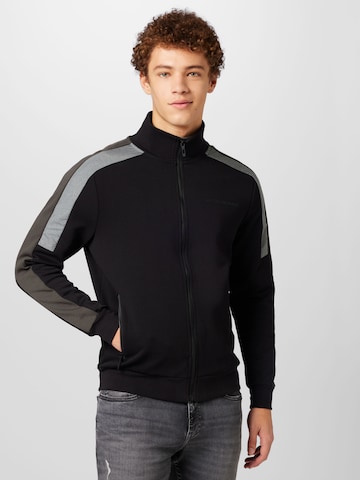 ANTONY MORATO Zip-Up Hoodie in Black: front