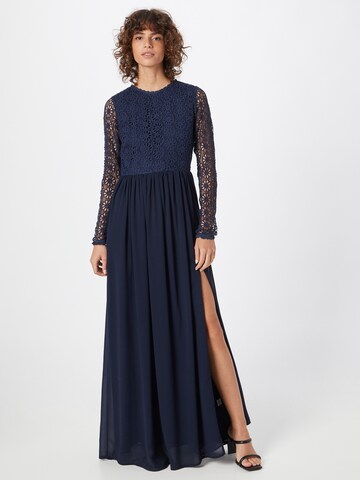 LACE & BEADS Společenské šaty 'Regina' – modrá: přední strana