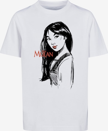 F4NT4STIC Shirt 'Mulan Sketch' in Weiß: predná strana
