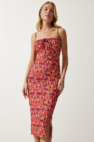 Happiness İstanbul Лятна рокля в червено