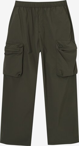 Loosefit Pantalon cargo Pull&Bear en vert : devant