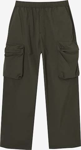Pantaloni cu buzunare de la Pull&Bear pe verde: față