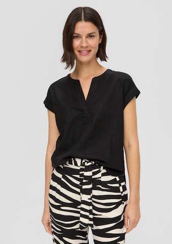 s.Oliver Blouse in Zwart: voorkant