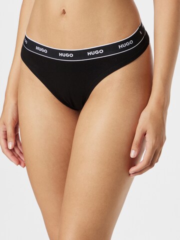 HUGO Thong in Black: front