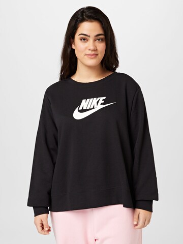 Nike Sportswear Athletic Sweatshirt in Black: front