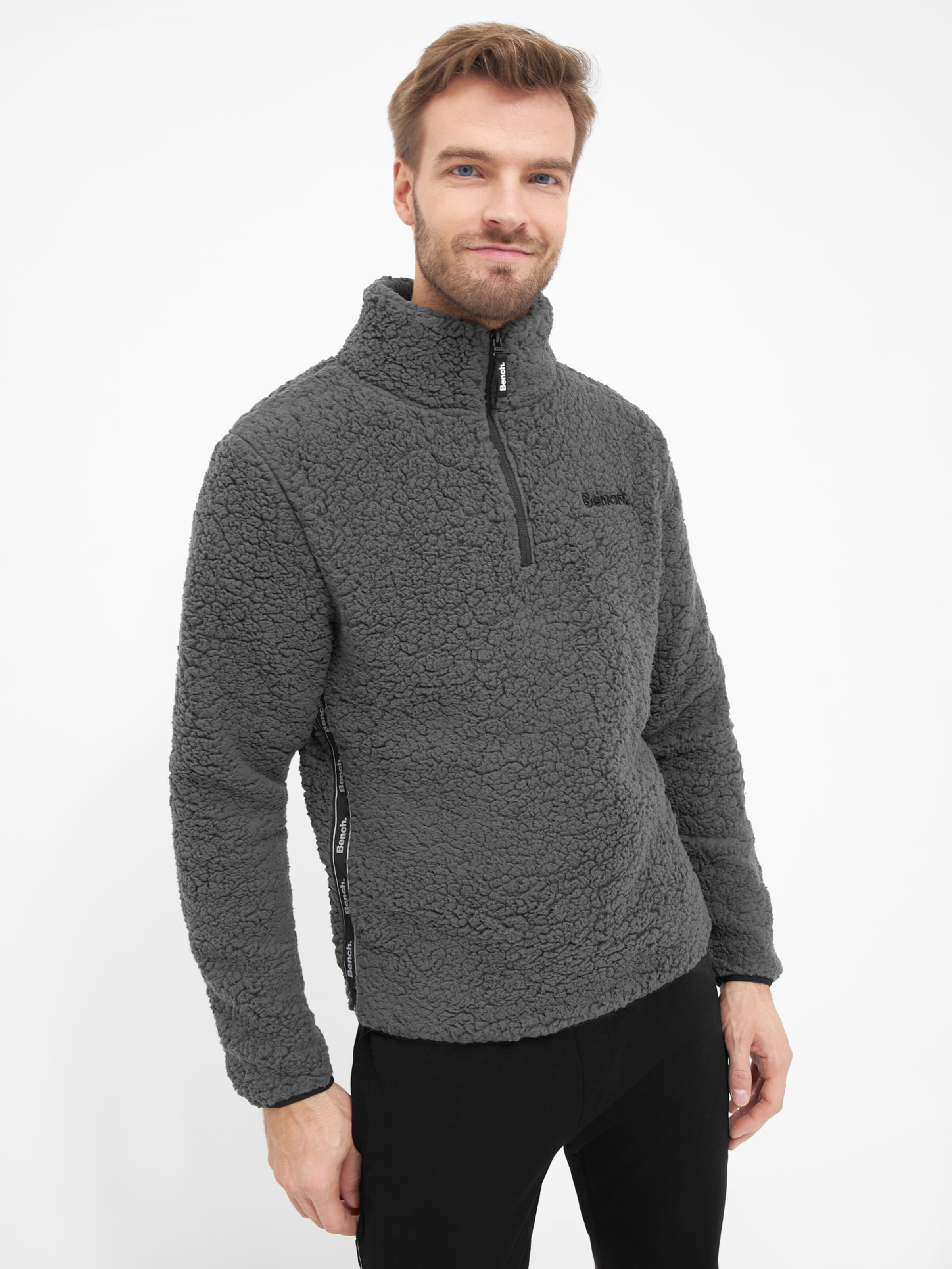 BENCH Fleece Jacket 'Escapo' in Grey 