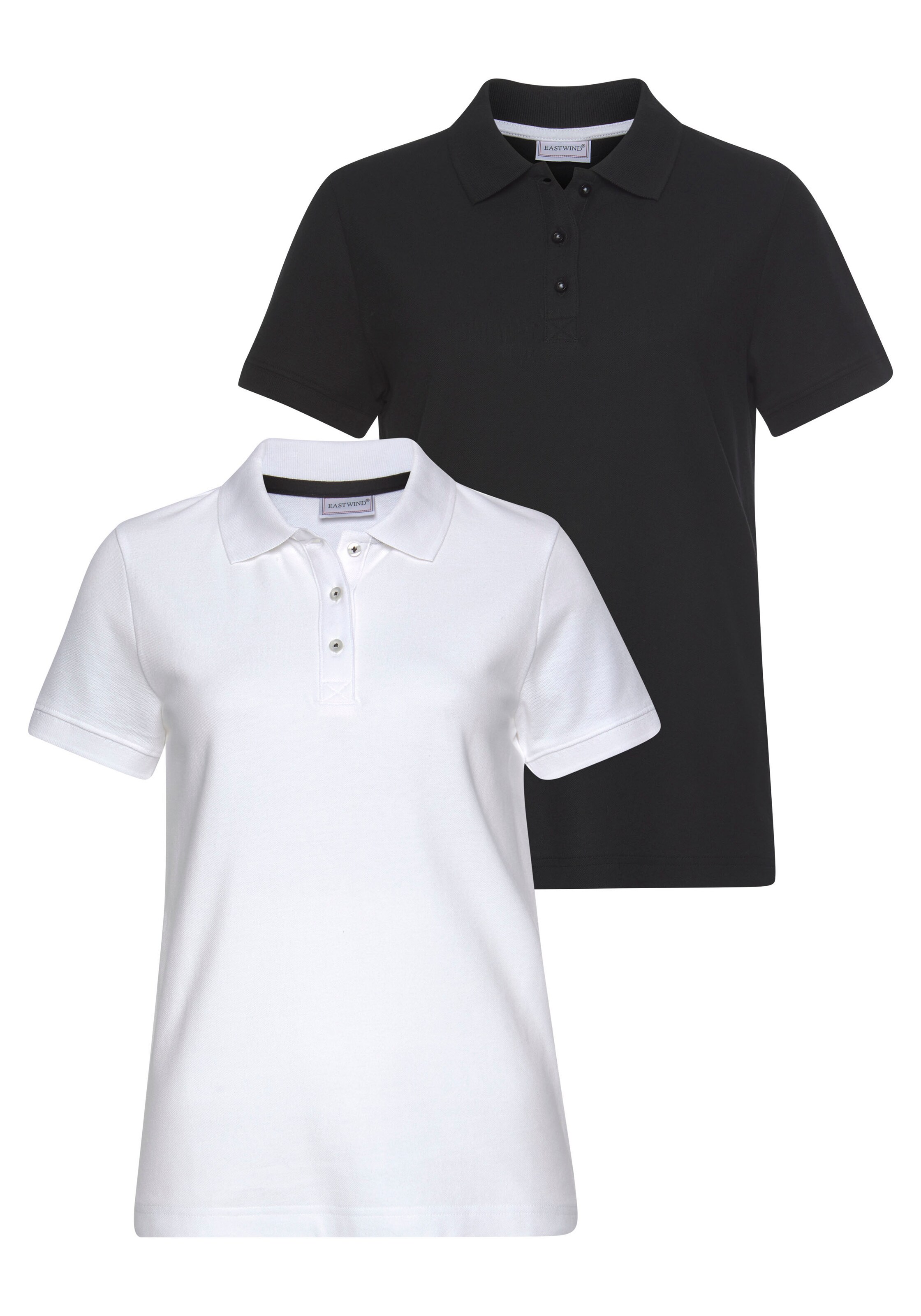 EASTWIND Eastwind Poloshirt in schwarz / weiß, Produktansicht
