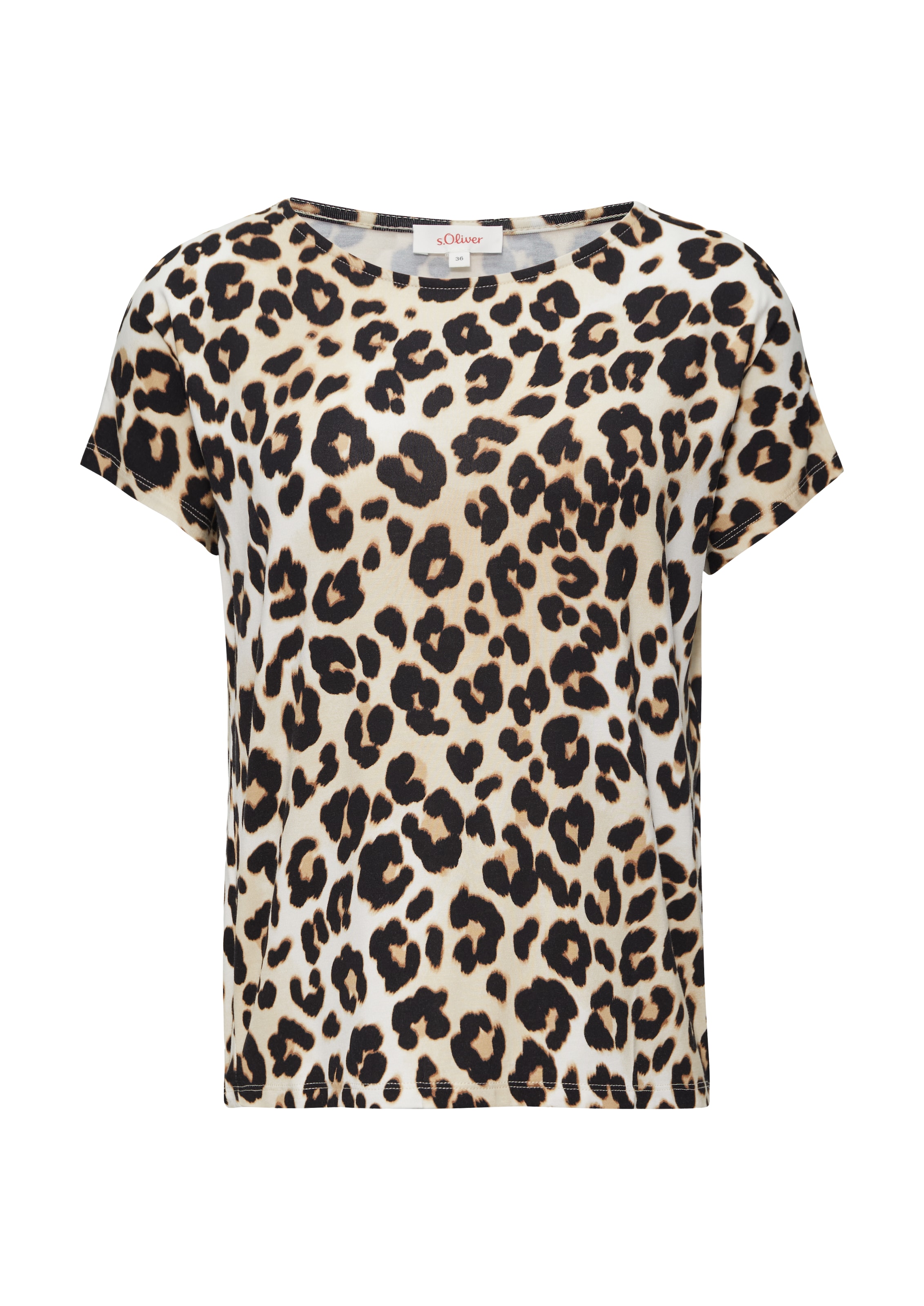 s.Oliver Shirt in Bruin: voorkant