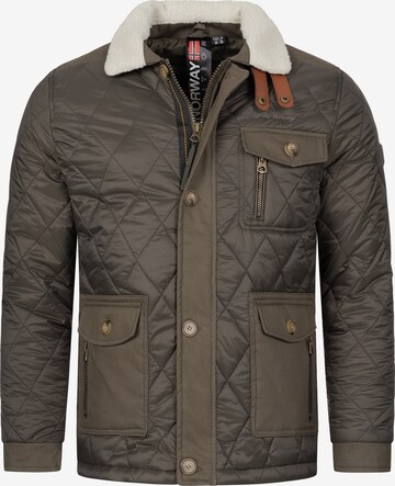 Geo Norway Winter Jacket in Green: front