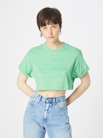 Calvin Klein Jeans - Camisa em verde: frente