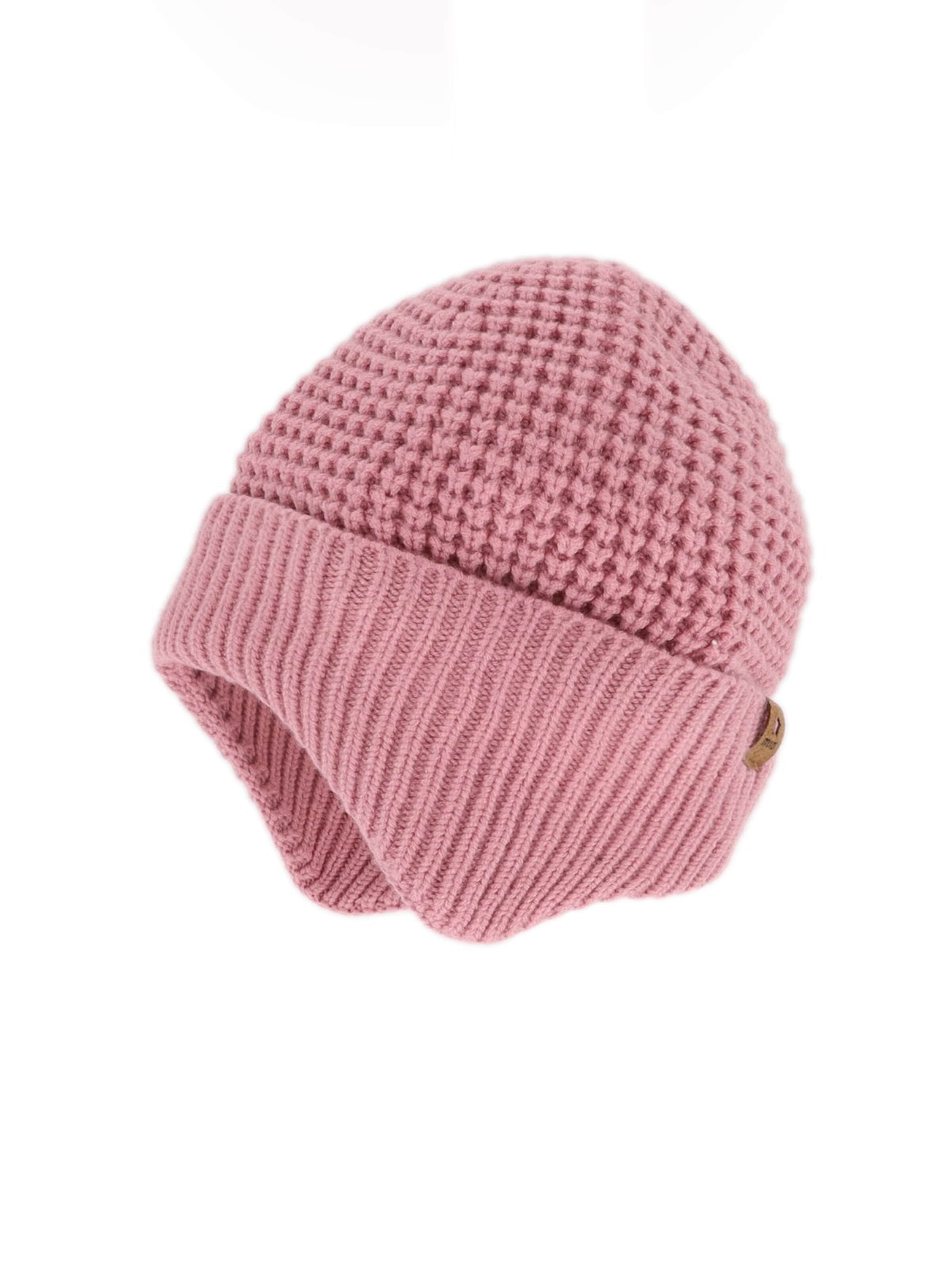 MAXIMO Mütze 'BABY-Inkamütze, Umschlag Futter'‌‌‌‌‌‌ in Pink: Vorderseite