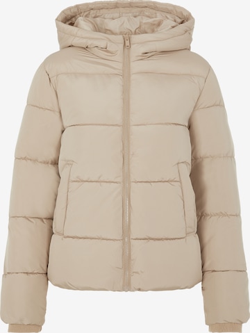PIECES Winter Jacket 'Bee' in Grey: front