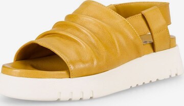 Felmini Wide Fit Sandals 'NANCY W097' in Yellow: front