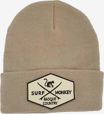 Surf Monkey Mütze in Beige: Vorderseite
