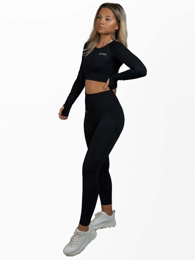 Divina Performance shirt 'Scrunch' in Black / White, Item view