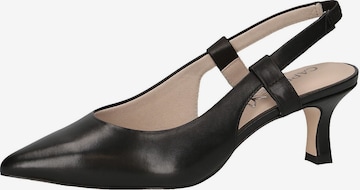 CAPRICE Slingback Pumps in Black: front