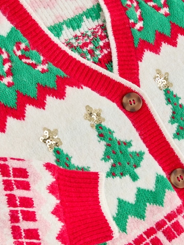 Next Knit cardigan 'Christmas Tree' in Red