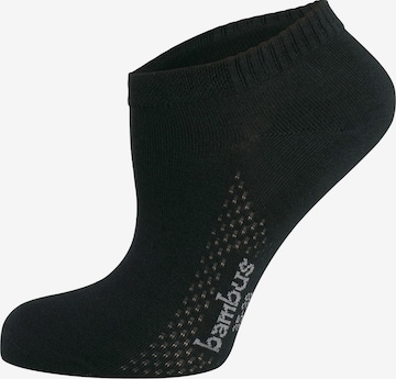 Nur Die Sneakersocken ' Bambus ' in Schwarz