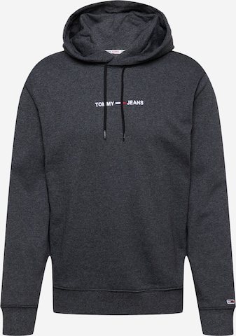 Tommy JeansSweater majica 'Essential' - crna boja: prednji dio