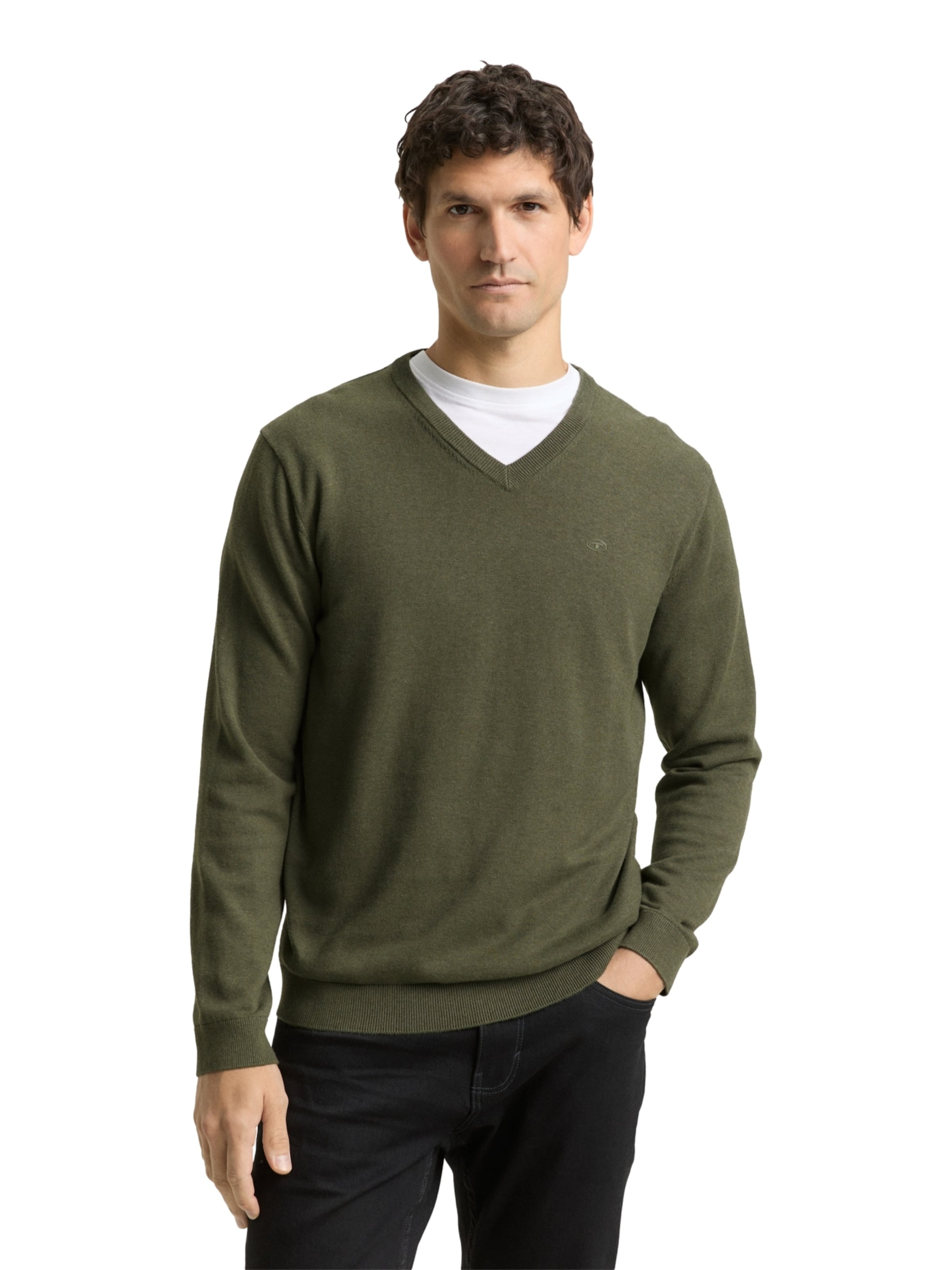 TOM TAILOR Trui in Groen: voorkant