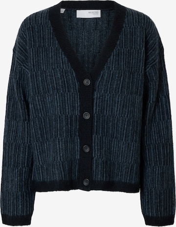 SELECTED Плетена жилетка 'SLFALVA' в синьо: отпред