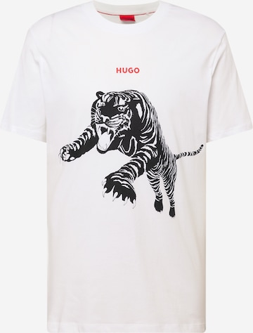 HUGO Red T-Shirt 'Darpione' in Weiß: predná strana