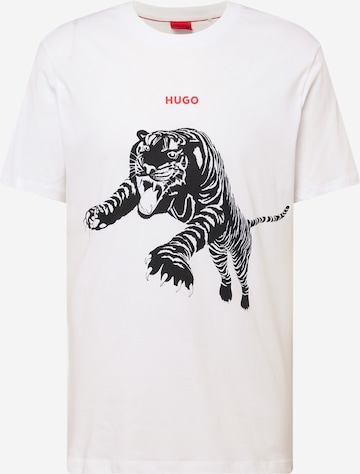 HUGO T-Shirt 'Darpione' in Weiß: predná strana