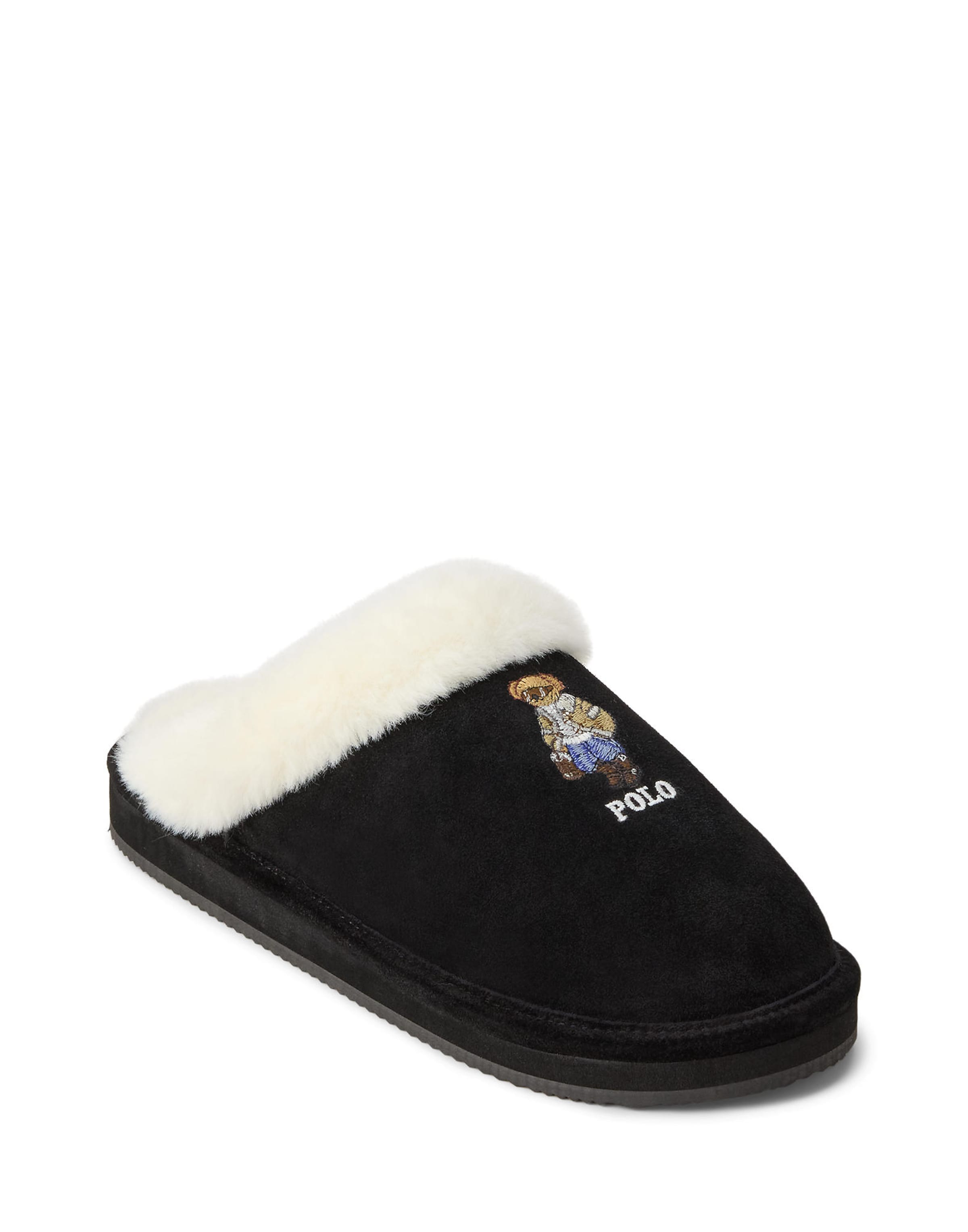 Pantoufle 'KAYLEIGH' Polo Ralph Lauren en noir : devant