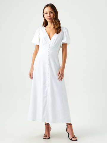 Robe 'VIE' Sável en blanc : devant