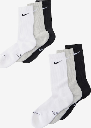 Nike Sportswear Čarape 'ED ELVD' veličine 34-38 u siva melange / crna / bijela, Pregled proizvoda