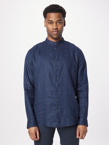 No Excess Regular fit Button Up Shirt in Blue: front