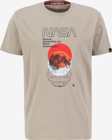 ALPHA INDUSTRIES Shirts 'NASA Orbit' in Beige: predná strana