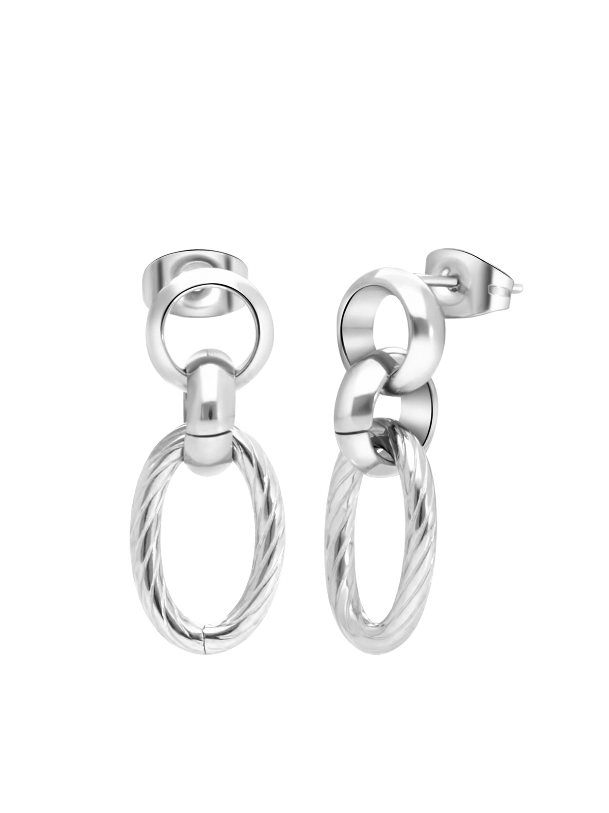 Lucardi Oorbellen in Zilver: voorkant