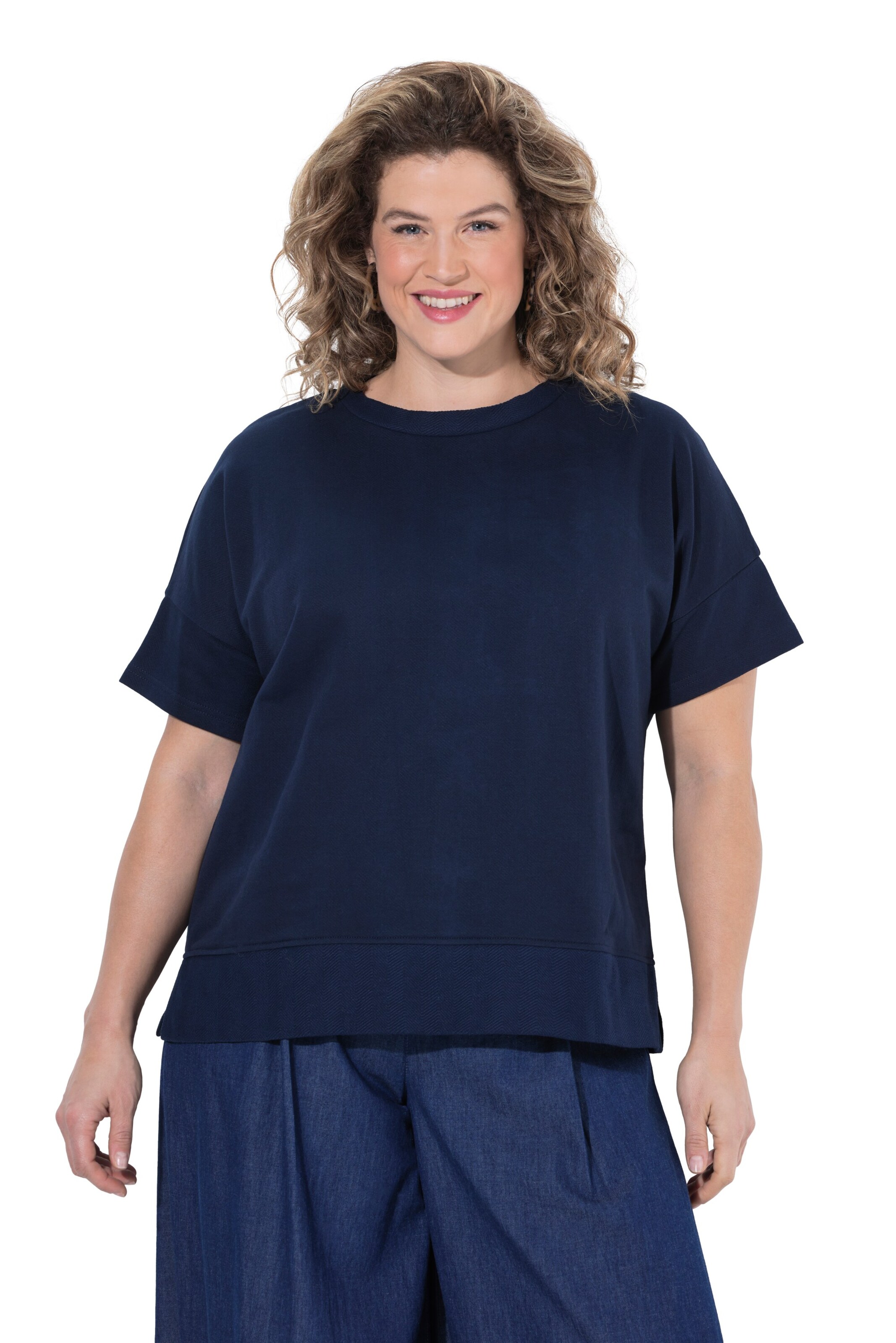 Ulla Popken Shirt in Blauw: voorkant