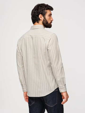 Ombre Regular fit Zakelijk overhemd in Beige