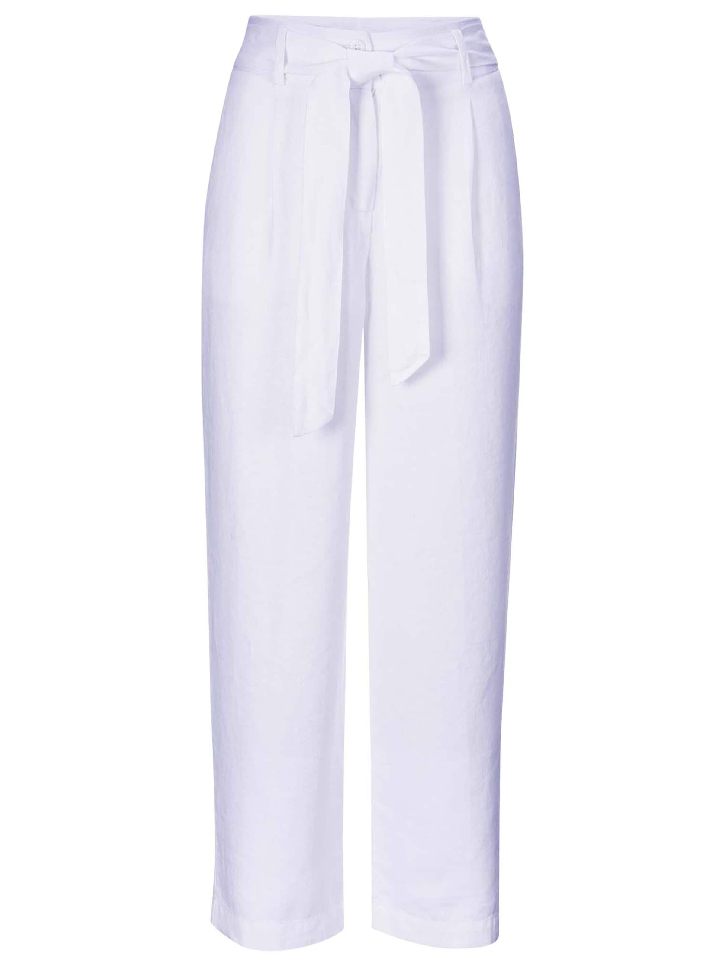 Wide Leg Pantalon à pince MADELEINE en blanc : devant