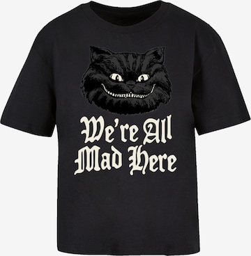 T-shirt 'Disney Alice im Wunderland Mad Glow' F4NT4STIC en noir : devant