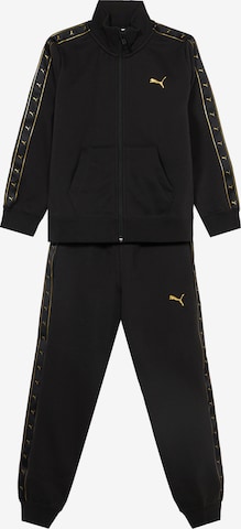 PUMA Sweatsuit 'Ess' in Black: front