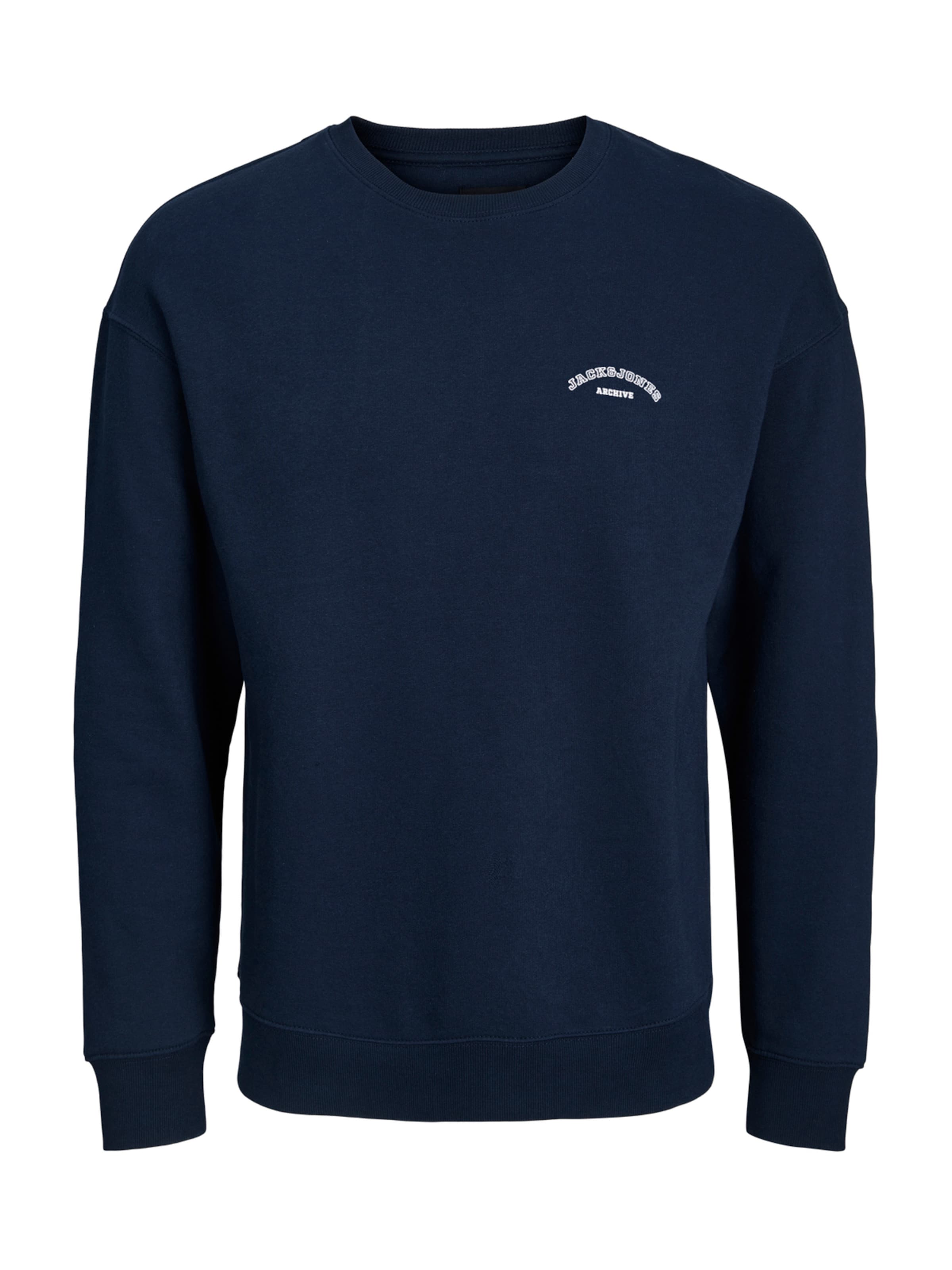 Jack & Jones Plus Sweatshirt 'JJCollege' in Blue: front