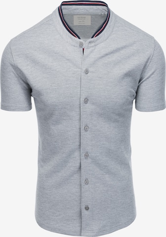 Ombre Button Up Shirt 'K543' in Grey: front