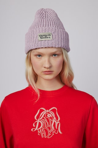 Damson Madder Beanie in Pink: front