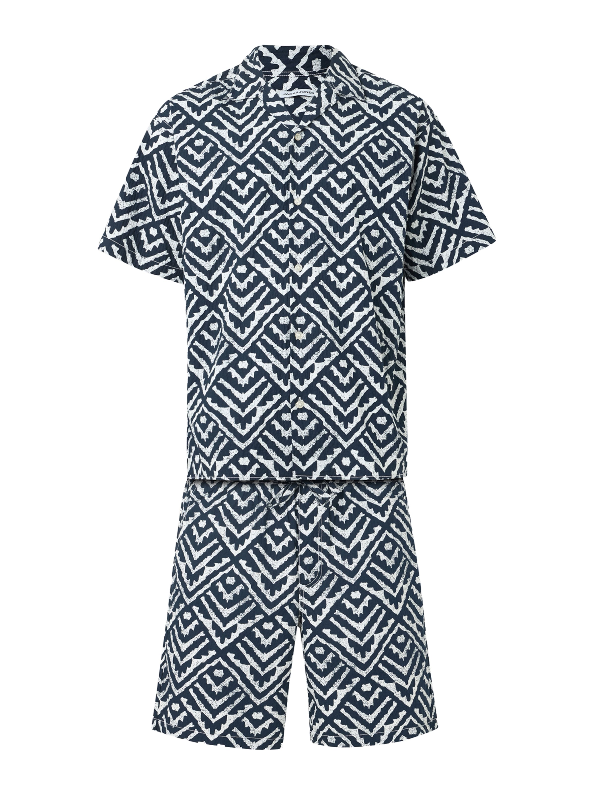 JACK & JONES Regular fit Button Up Shirt 'JJMILO' in Blue: front