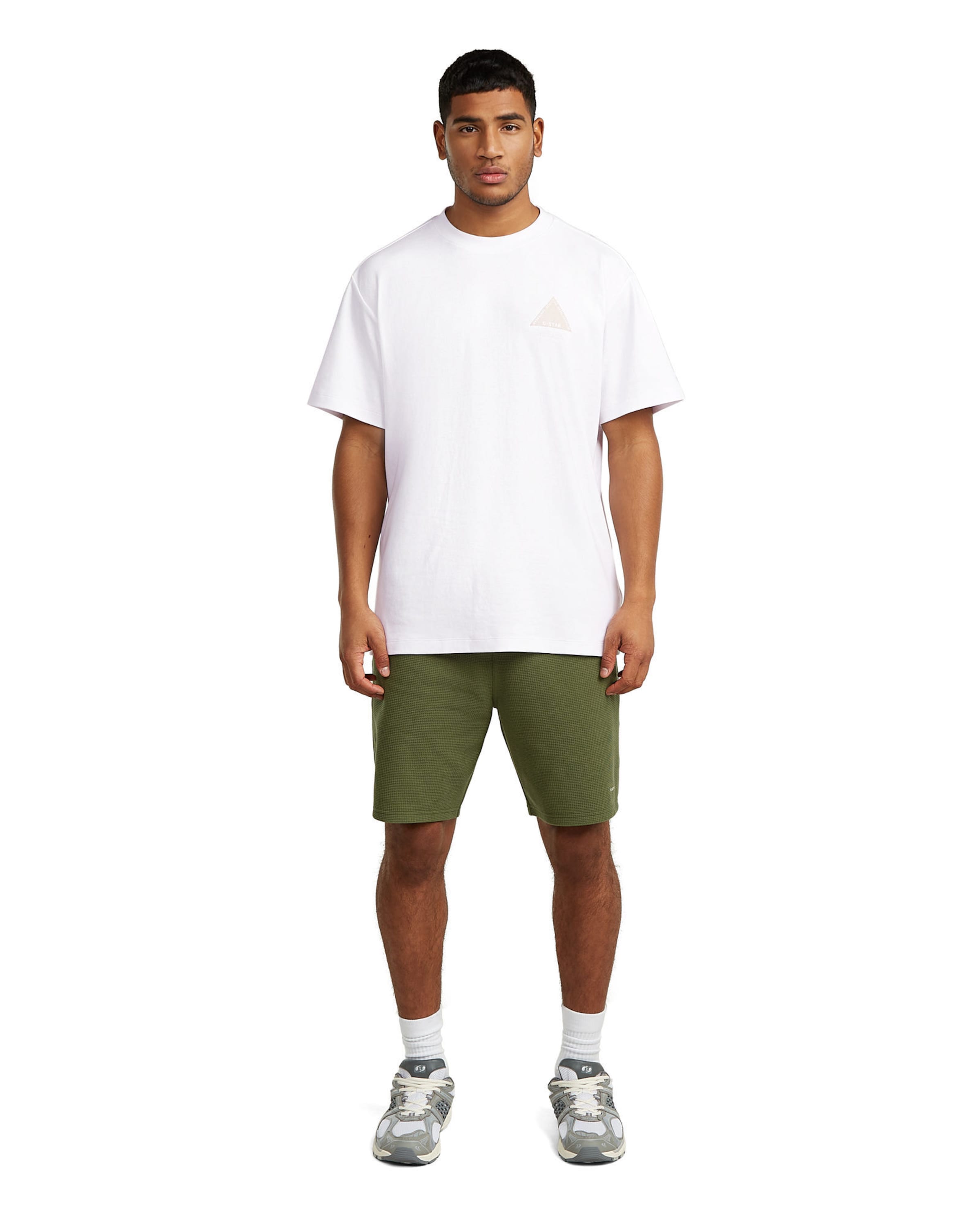 G-STAR Slimfit Sportbroek 'Structured Jersey Shorts' in Groen