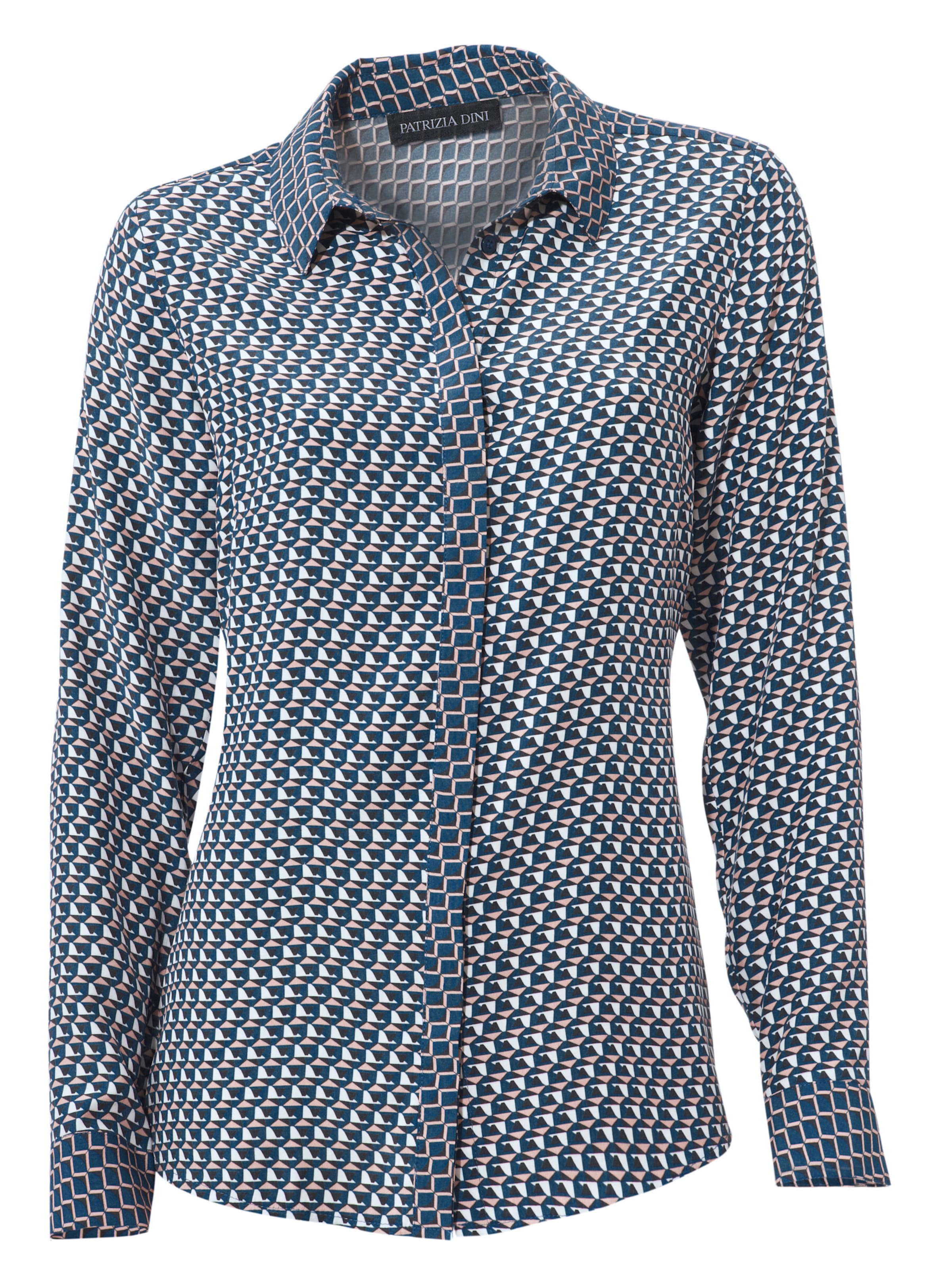 heine Bluse i blå / rosé, Produktvisning