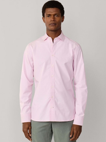 Coupe regular Chemise 'CITY' Hackett London en rose : devant