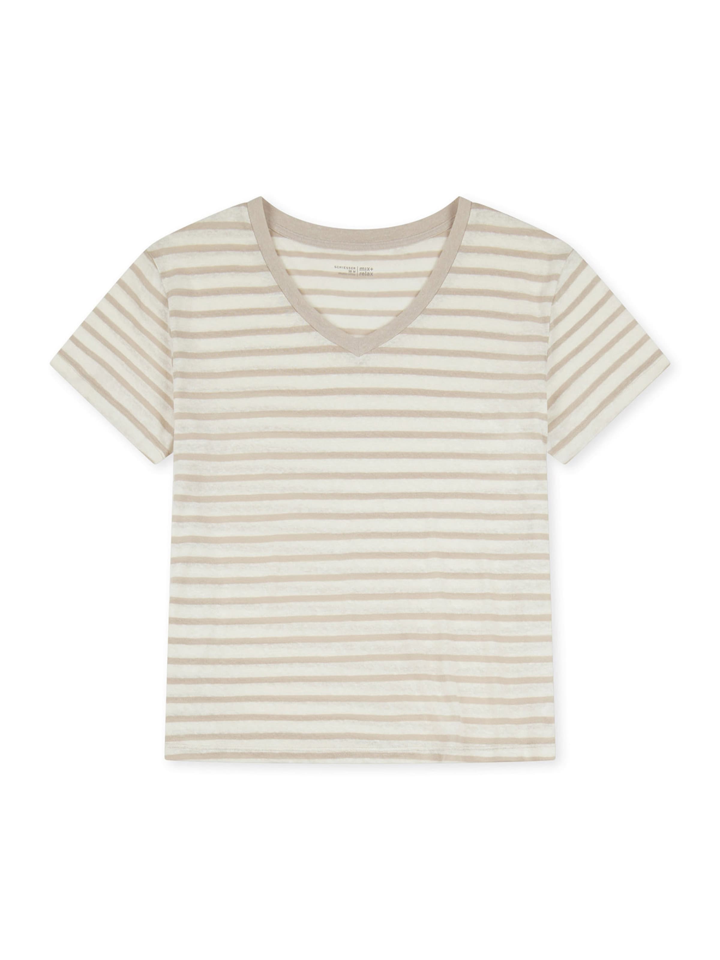 SCHIESSER Slaapshirt ' Mix & Relax ' in Wit: voorkant