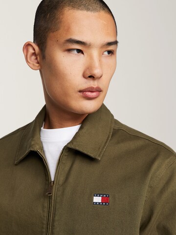 Tommy Jeans Between-Season Jacket 'Embroidery' in Green