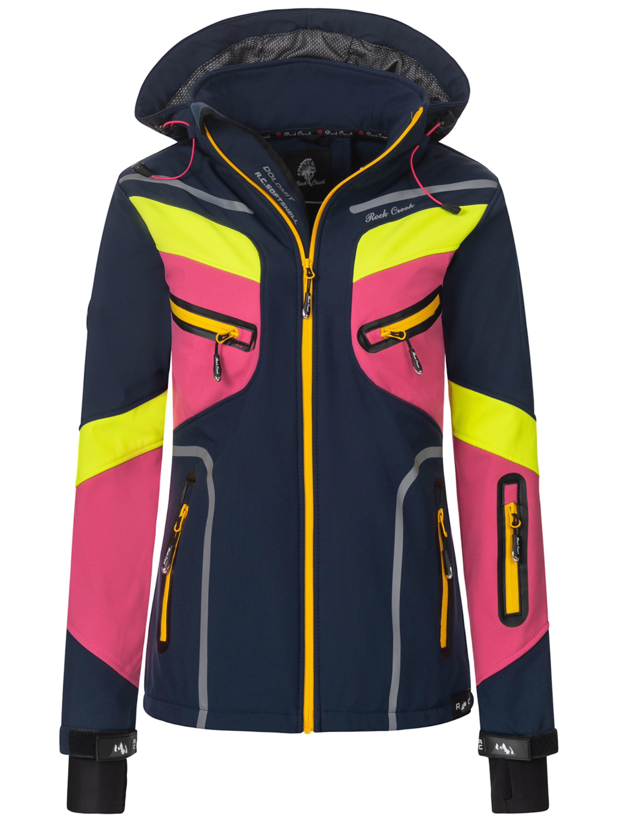 Rock Creek Outdoorjacke in Blau: Vorderseite