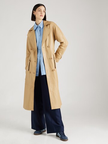 FREAKY NATION Between-seasons coat 'New Desire' in Brown: front